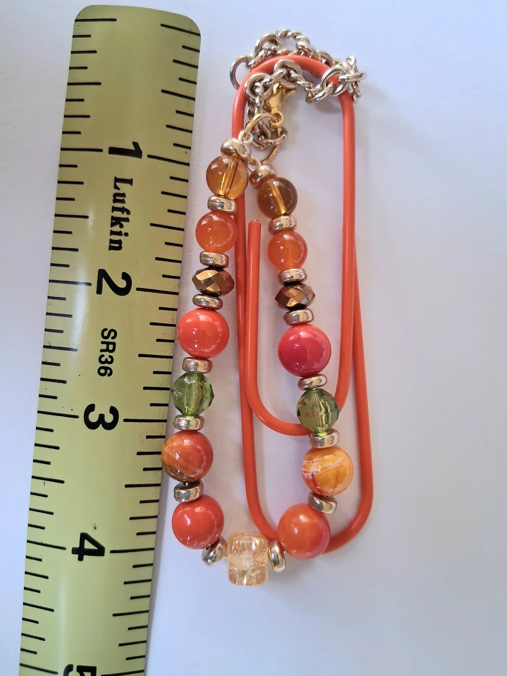 Fun School Bright Orange Paperclip Purse Charm or Keychain